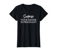 Aunt Surprise Your Sister is Pregnant Auntie Era for Women Camiseta