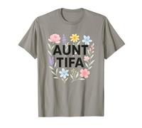 Aunt Tifa Floral Resistance Protest Resist Fascism No Kings Camiseta