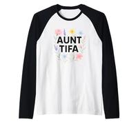 Aunt Tifa Floral Resistance Protest Resist Fascism No Kings Camiseta Manga Raglan
