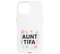 Aunt Tifa Floral Resistance Protest Resist Fascism No Kings Carcasa para iPhone 15