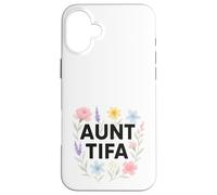 Aunt Tifa Floral Resistance Protest Resist Fascism No Kings Carcasa para iPhone 16 Plus