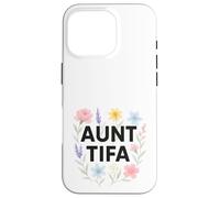 Aunt Tifa Floral Resistance Protest Resist Fascism No Kings Carcasa para iPhone 16 Pro