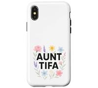 Aunt Tifa Floral Resistance Protest Resist Fascism No Kings Carcasa para iPhone X/XS