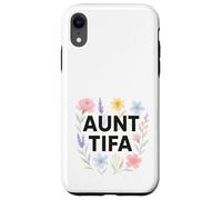 Aunt Tifa Floral Resistance Protest Resist Fascism No Kings Carcasa para iPhone XR