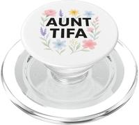 Aunt Tifa Floral Resistance Protest Resist Fascism No Kings PopSockets PopGrip para MagSafe