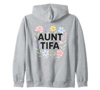 Aunt Tifa Floral Resistance Protest Resist Fascism No Kings Sudadera con Capucha