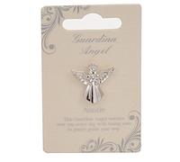Auntie Guardian Angel - Pin de ángel de color plateado con piedra preciosa, idea de regalo sentimental
