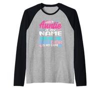 Auntie Is My Name Keeping The Gender Is My Game Reveal Camiseta Manga Raglan
