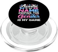 Auntie Is My Name Keeping The Gender Is My Game Reveal PopSockets PopGrip para MagSafe