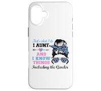 Auntie Keeper of The Gender Reveal Party Ideas Angustiadas Carcasa para iPhone 16 Plus