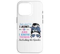 Auntie Keeper of The Gender Reveal Party Ideas Angustiadas Carcasa para iPhone 16 Pro