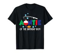 Auntie of The Big One Fishing Boy Primer Cumpleaños Ofishally Camiseta