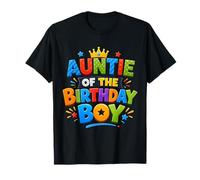 Auntie of The Birthday Boy Cute Family Birthday Party Camiseta