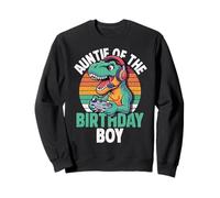 Auntie of The Birthday Boy Gaming T-Rex Cumpleaños a Juego Sudadera