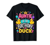 Auntie of The Birthday Duck Cute Family Matching Party Camiseta