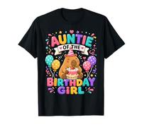 Auntie of The Birthday Girl Cute Capybara Family Party Camiseta