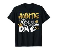 Auntie Of The Notorious One Old School 1er Hip Hop Cumpleaños Camiseta