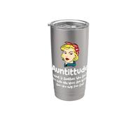 Auntitude What Is Auntitude You Ask? Funny Aunt Niece Nephew Vaso térmico de acero inoxidable de doble pared