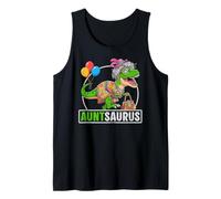 Auntsaurus T-Rex Dinosaur Tía Saurus Family Matching Camiseta sin Mangas