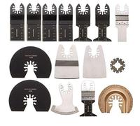 Auoeer Vibración de la Herramienta colchón de rectificado, 15pcs oscilante Multiherramienta Accesorios oscilante Herramientas de Hojas de Sierra Kit for Rockwell Sonicrafter Worx