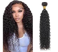 AuokMar 34 Pulgada 1B Natural Black Water Wave Human Hair Bundle Unprocessed Brazilian Water Wave Cabello humano Extension Double Weft Remy Hair Extension For Women 50g/pc