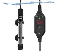auomii Mini calentador sumergible para acuario, 25/50/100/150/200/300 vatios, calentador de pecera ajustable, termómetro integrado, driver de temperatura externo, memoria inteligente, utilizado para 1