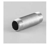AUOQKQUT 1/4" NPT Male 304 Stainless Steel 100mm Length Barrel Nipple Forged Pipe Fitting 2000 PSI Water Gas Oil