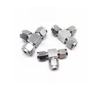 AUOQKQUT 1pc 304 Stainless Steel Double Ferrule tee 20mm Tube Hex 3-Way Fitting Hex T Type Joint