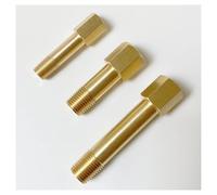 AUOQKQUT 1pc 35 50 75 100 150 200 250mm Length 1/8" 1/4" 3/8" Female To Male Thread Brass Pipe Fitting Long Nipple Connector Coupler(150mm,1/4")