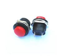 AUOQKQUT 5PCS R13-507 Series Red Push Button Switch 16 mm Since The Reset Circular Button Switch