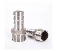 AUOQKQUT Accesorio de tubería de Acero Inoxidable 304 con Rosca Macho BSP de 3/8" y Manguera de 15 mm