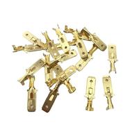 AUOQKQUT Conector de Pala de Empalme de Cable Macho de Cobre de 6,3 mm, 20 Unidades, L15Y