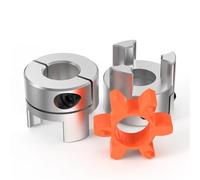 AUOQKQUT D35L50 Plum Flexible Shaft Coupler Elastic Spider 3 Jaws Stepper Electronic Starter Encoder Connector 8/9/10/11/12/14/16/18/20 mm(8x20)