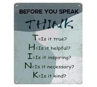 AUOQKQUT Funny Words To Live By Tin Art 12x8 Inch | Versatile mounting on door wall shelf cabinet