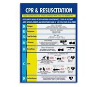 AUOQKQUT Guide CPR Steps Metal Tin Sign Pool Area Rescue Poster Wall Hanging Sign Clear Readable Text Long Lasting 8 X 12 inch