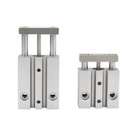 AUOQKQUT Guided Cylinder TCM Series 6/10mm Bore Three Axes Three Rods 5/10/15/20/25mm Stroke with Magnet Pneumatic Cylinders(TCM10x10-S) AUOQKQUT