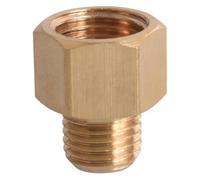AUOQKQUT Hardware M8 M10 M12 Metric 1/8" 1/4" 3/8" BSP Female to Male Thread Brass Pipe Fitting Reducing Connector For Pressure Gauge Pipe Joint(M8x1.25 F-1l8 BSP M)