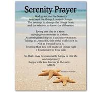 AUOQKQUT Inspirational Serenity Prayer Canvas - Starfish & Scripture Art for a Peaceful Home, Comforting Gift for Living Room, Office or Lake House Framed,12x18inch(30x45cm)