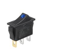 AUOQKQUT KCD3 220V ON/Off SPST Rocker Switch Single Pole Single Throw 2 Position 20A 125VAC with LED Light 3 Pins/ 2 Pins(3PIN M Blue)