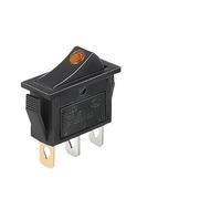 AUOQKQUT KCD3 220V ON/Off SPST Rocker Switch Single Pole Single Throw 2 Position 20A 125VAC with LED Light 3 Pins/ 2 Pins(3PIN M Yellow)