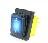 AUOQKQUT KCD4 T85 220V 30A Heavy Duty Red Blue Green IP68 Waterproof led Toggle Switch 4pins on Off Marine Freeze Rocker Switch (Color : Blue, Size : 12v)