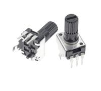 AUOQKQUT Potenciómetro de Sellado Vertical de 20 mm, 5 kOhm, RV09, Eje Horizontal, 0932, Resistencia Ajustable, Tipo 9, 3 Pines, 100 Unidades