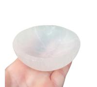 AUOQKQUT Stone Selenite Bowl Plate Rough Carved Quartz Crystal Grid for Home Decor Gift