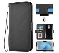 Auotu Funda Capirotazo Billetera Carcasa Caso Flip PU Cuero Magnetico Protectora Case Caja Cover para Ulefone Armor 17 Pro Smartphone (Negro)