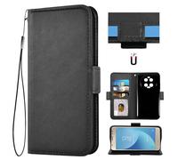 Auotu Funda with protección de la cámara Billetera Carcasa Caso Flip PU Cuero Magnetico Case Caja Cover para Ulefone Armor 23 Ultra 5G Smartphone (Negro)