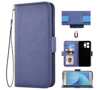 Auotu Funda with protección de la cámara Billetera Carcasa Caso Flip PU Cuero Magnetico Case Caja Cover para DOOGEE N55 Pro/DOOGEE N55 / DOOGEE N55 Plus Smartphone (Azul)