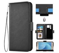 Auotu Funda with protección de la cámara Billetera Carcasa Caso Flip PU Cuero Magnetico Case Caja Cover para DOOGEE Blade 10 MAX/Blade 20 Ultra Smartphone (Negro)