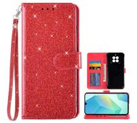 Auotu Funda with protección de la cámara Billetera Carcasa Caso Flip PU Cuero Magnetico Case Caja Cover para Cubot Kingkong ES 3 Smartphone (Rojo)