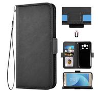 Auotu Funda with protección de la cámara Billetera Carcasa Caso Flip PU Cuero Magnetico Case Caja Cover para Ulefone Armor 25T Pro/Ulefone Armor 25T Smartphone (Negro)