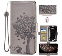 Auotu Funda with protección de la cámara Capirotazo Billetera Carcasa Caso Flip PU Cuero Case Caja Cover para DOOGEE S41 / DOOGEE S41 Pro / S41 MAX / S41 Plus / S41T Smartphone (Gris)